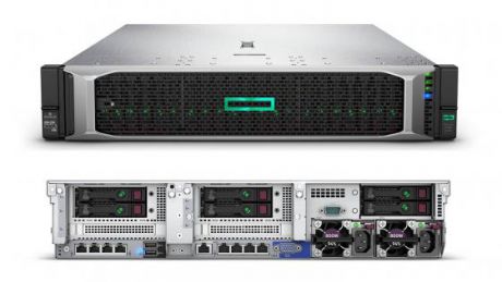 Сервер HP DL380 Gen10, 1(up2)x 3104 Xeon-B 6C 1.7GHz, 1x16GB-R DDR4, S100i/ZM (RAID 0,1,5,10) noHDD (8 LFF 3.5" HP) 1x500W (up2), 4x1Gb/s, noDVD, iLO5, Rack2U, 3-3-3