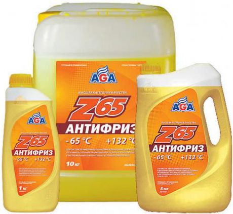Антифриз готовый к применению -65С AGA AGA042Z желтый