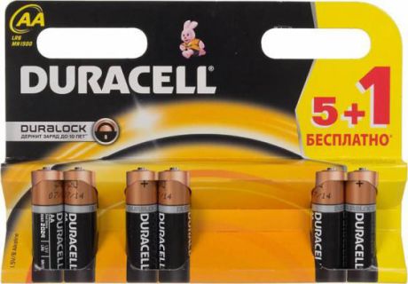 Батарейки Duracell Basic LR6-6BL AA 6 шт