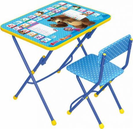 Комплект стол+стул Ника Умничка 1 Английская азбука Маша и Медведь