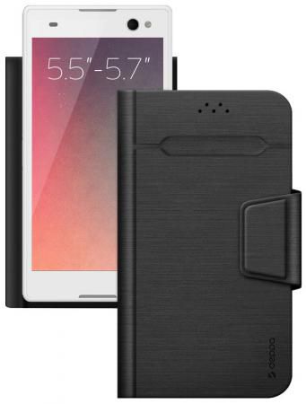 Чехол Deppa подставка для планшетов и электронных книг Wallet Fold L 5.5"-5.7'', черный, Deppa