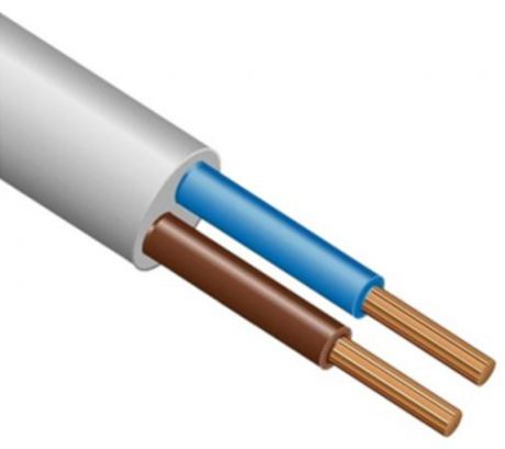 Провод соединительный ПВС РЭК-PRYSMIAN 2x1.5 мм круглый 100м белый