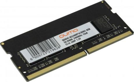 Оперативная память для ноутбука 8Gb (1x8Gb) PC4-19200 2400MHz DDR4 SO-DIMM CL16 QUMO QUM4S-8G2400P16