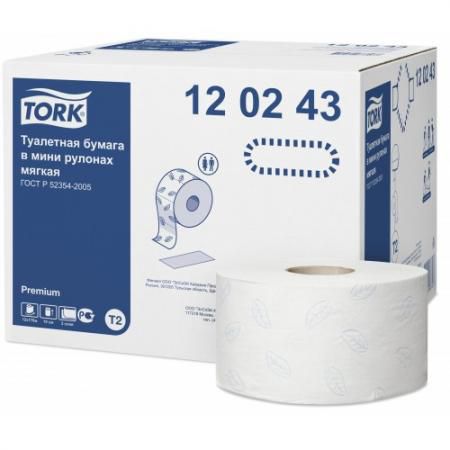 Бумага TORK 120243 premium 2-сл бел o19 o6*10 170м 12 рул/уп