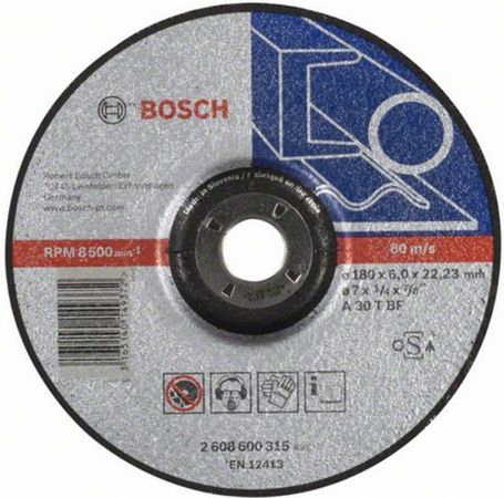 Круг зачистной BOSCH Expert for Metal 180x6x22 (2.608.600.315) 180 Х 6 Х 22, по металлу