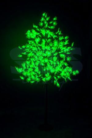Светодиодное дерево "Клён", высота 2,1м, диаметр кроны 1,8м, зеленые светодиоды, IP 65, понижающий трансформатор в комплекте, NEON-NIGHT