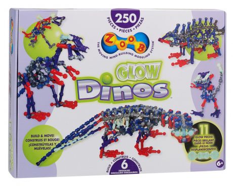 Zoob Конструктор "GLOW Dinos" 250 деталей