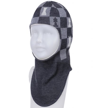 Vilukissa Vilukissa Шапка-шлем Chess зимняя для мальчика (серая)