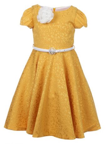Angelokids Angelokids Нарядное платье с поясом (желтое)