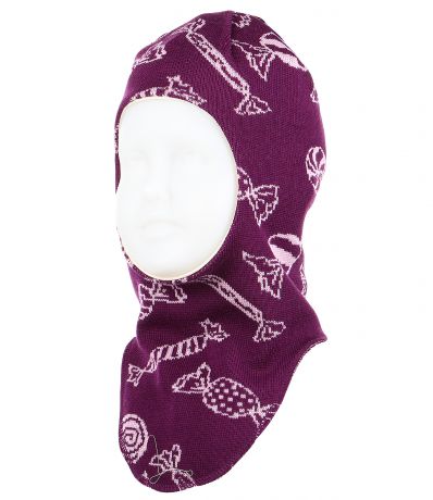 Vilukissa Vilukissa Шапка-шлем Namu зимняя для девочки (слива/розовый)
