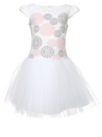 Selina Style Selina Style Нарядное платье с ободком и колье (белое)