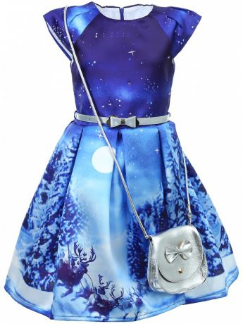 Selina Style ободком, ремешком и перчатками (синее)