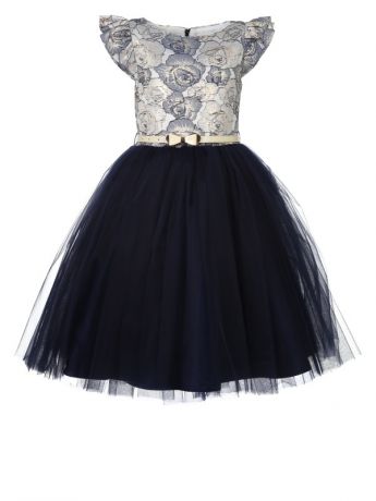 Selina Style Selina Style Нарядное платье с ободком и ремешком (темно-синее)