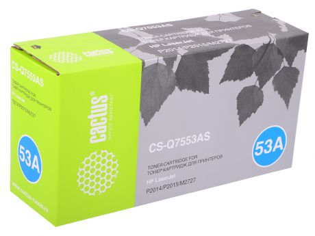 Картридж Cactus CS-Q7553A для принтеров HP Laser Jet P2014/ P2015/ M2727 mfp. 3000 стр.