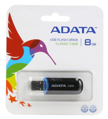 USB флешка 8GB USB Drive (USB 2.0) A-data C906 Black
