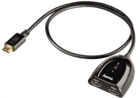 Переключатель HDMI HAMA 2 входа 1 выход H-42553