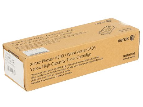 Картридж Xerox 106R01603 для Phaser 6500/WorkCentre 6505. Жёлтый. 2500 страниц.