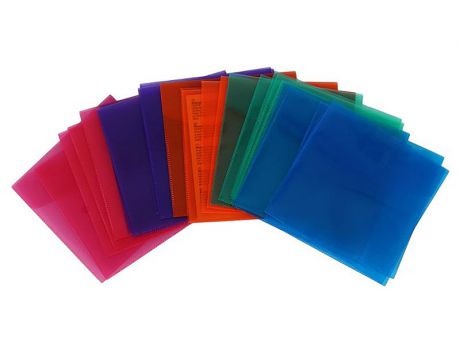 Конверты для CD, пластиковые, разноцветные, 25шт (5шт по 5 цветов), HAMA H-51066