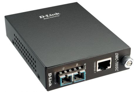 Медиаконвертер D-Link DMC-700SC Медиаконвертер 1000BASE-T по витой паре в 1000BASE-SX по многомодовому волокну (550м, SC)