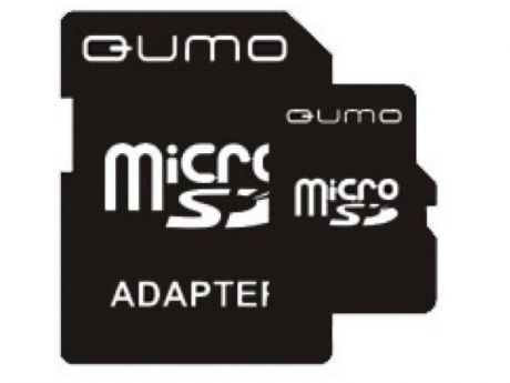 Карта памяти Micro SDHC 8Gb class 4 QUMO QM8GMICSDHC4 + SD adapter