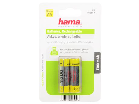 Аккумуляторная батарея Hama H-46569 Ni-МН AA 1300мАч 1.2В 2шт
