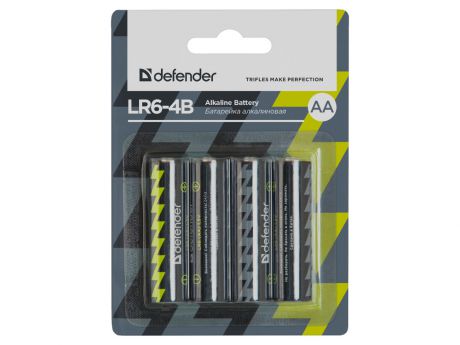 Батарейки Defender LR6-4B 4PCS 4 шт 56012