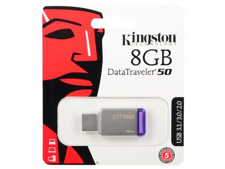 Флешка USB 8Gb Kingston DataTraveler DT50/8GB