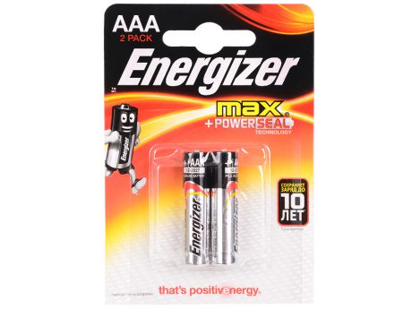 Батарейки Energizer Max AAA 2шт. в блистере (E300157200/E300157202)