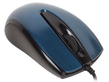 Мышь Gembird MOP-405-B, USB, синий, объемный цвет, бесшумный клик, 2кн., 1000DPI, блистер