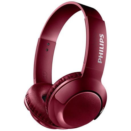 Наушники Philips SHB3075RD/00 Bluetooth темно-красный Беспроводные / Полноразмерные с микрофоном / Красный / 9 Гц - 21 кГц / 103 дБ / до 12ч / Bluetooth, Micro-USB