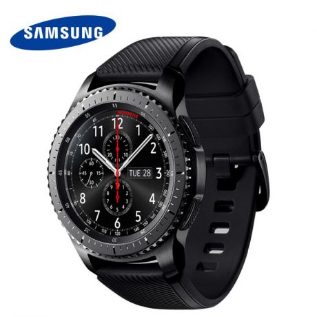 Смарт-часы Samsung Galaxy Gear S3 Frontier SM-R760 1.3" Super AMOLED темно-серый SM-R760NDAASER