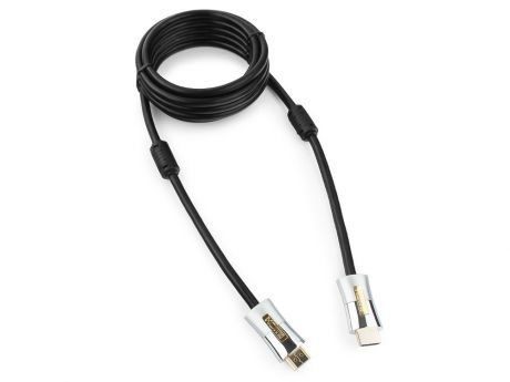 Кабель HDMI Cablexpert, серия Platinum, 3 м, v2.0, M/M, позол.разъемы, метал. корпус, ферритовые кольца, блистер CC-P-HDMI01-3M