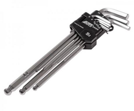 Набор ключей JTC 3505 шестигранных удлиненных с шаровидным наконечником 1.5-10мм 9шт.