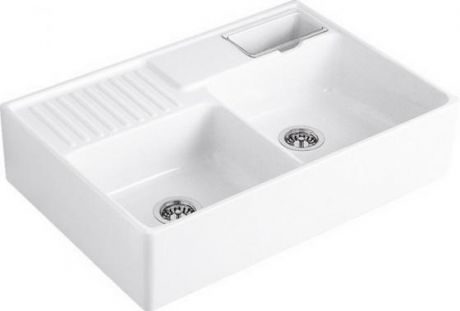 Мойка Villeroy & Boch Double-bowl sink 895 x 220 x 630 mm R1 White Alpin CeramicPlus 632392R1/632300