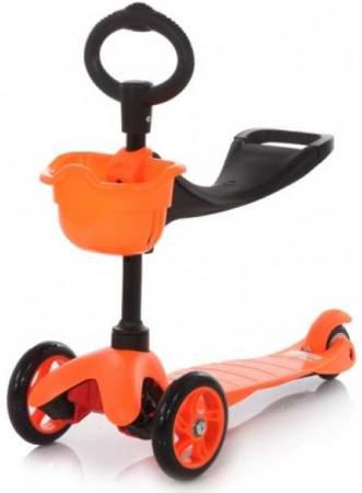 21st scooTer, Самокат 3-х колёсный с сиденьем Maxi Scooter SKL-06B Оранжевый (Orange)