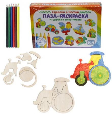 Развивающая игрушка: Пазл-раскраска"Трактор"