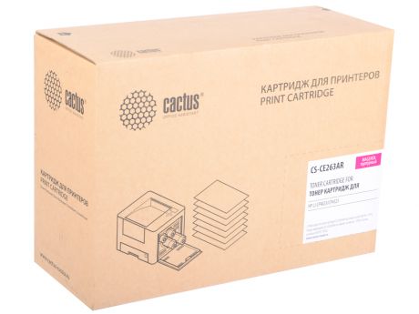 Картридж Cactus CS-CE263AR для HP LJ CP4025/CP4525 пурпурный 11000стр