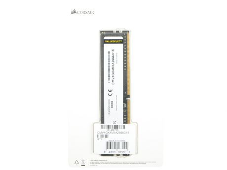 Оперативная память Corsair Value Select CMV4GX4M1A2666C18 DIMM 4GB DDR4 2666MHz Retail