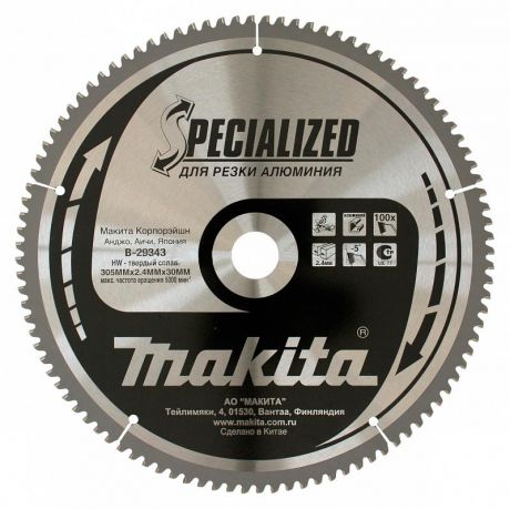 Пильный диск Makita Standard 305х30 100 зуб B-29343