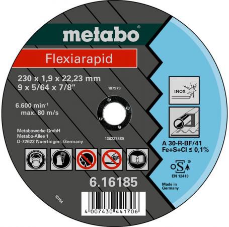 Отрезной круг Metabo Flexiarapid 230x1.9 прямой A30R 616185000