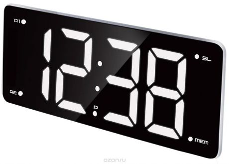 Часы с радиоприемником MAX CR-2911 Дисплей 3", Регулировка яркости дисплея, Iphone дизайн, 2 Будильника, AM/FM радио