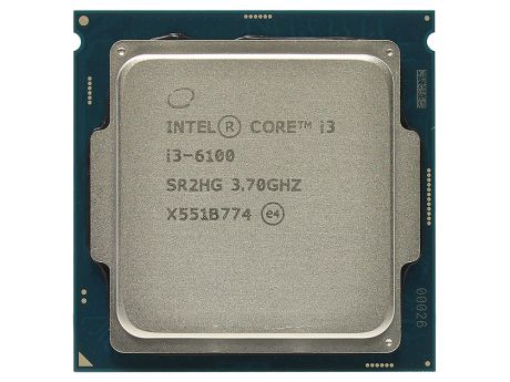 Процессор Intel Core i3-6100 BOX (TPD 51W, 2/4, Base 3.7GHz, 3Mb, LGA1151 (Skylake))