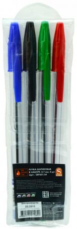 Набор шариковых ручек SPONSOR SBP601/S4 4 шт разноцветный 0.7 мм