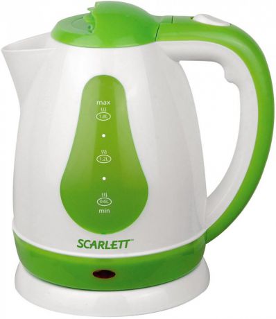 Чайник Scarlett SC-EK18P30 1700 Вт 1.8 л пластик белый зелёный