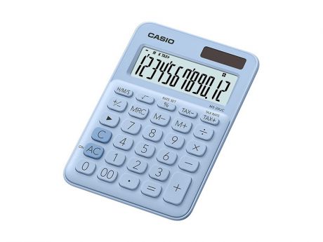Калькулятор настольный CASIO MS-20UC-LB-S-EC 12-разрядный голубой