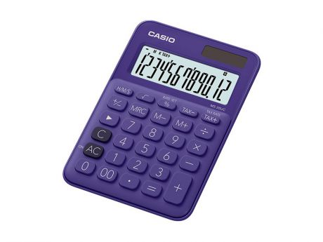 Калькулятор настольный CASIO MS-20UC-PL-S-EC 12-разрядный фиолетовый