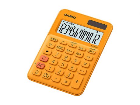 Калькулятор настольный CASIO MS-20UC-RG-S-EC 12-разрядный оранжевый