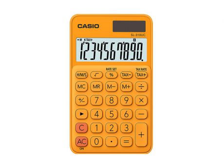Калькулятор карманный CASIO SL-310UC-RG-S-EC 10-разрядный оранжевый