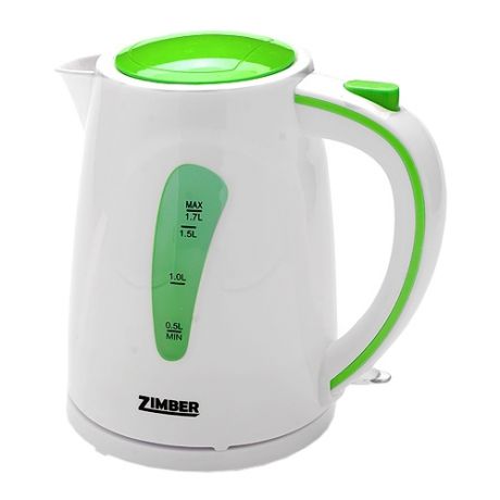 Чайник Zimber ZM-10838 2200 Вт 1.7 л пластик белый зелёный