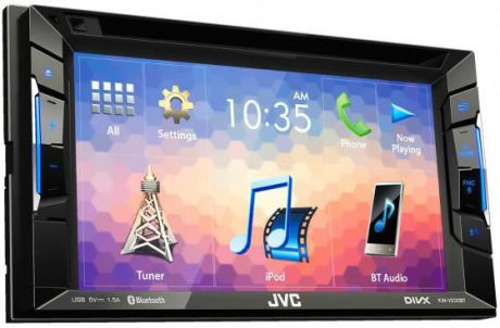 Автомагнитола JVC KW-V230BT 6.2" USB MP3 DVD CD FM 2DIN 4x50Вт черный